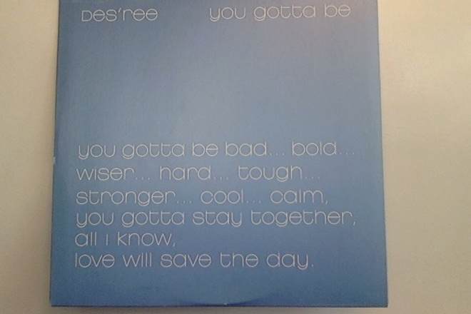 DES'REE  ::  YOU GOTTA BE  ::  CD,  SINGLE,  PROMO     1998
