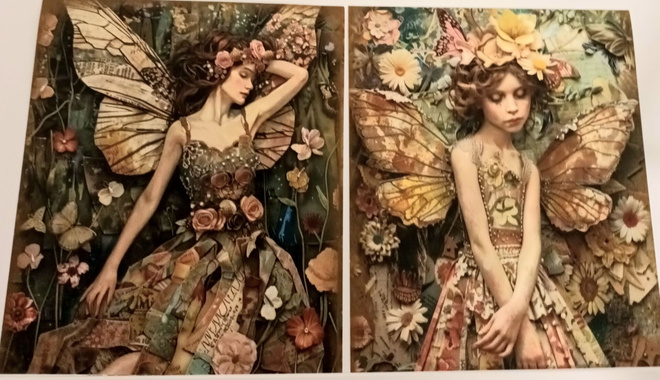 Kuviokartonki KEIJUT / 2 kpl -setti / 13 x 15 cm