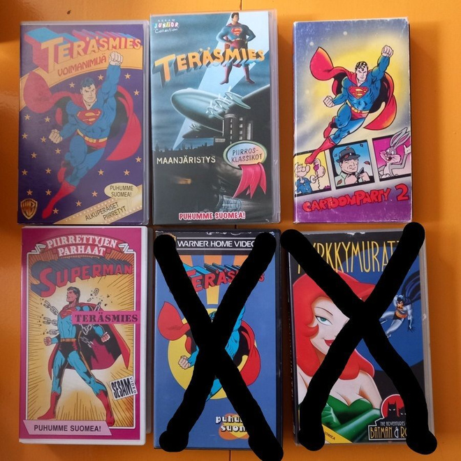 Teräsmies valikoima [VHS] 3,5€/kpl