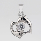 800 .. 925 Sterling Silver Double Dolphin .. Kaulakoru - pikkukuva 5