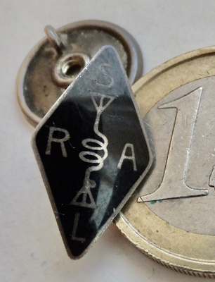 VANHA Ruuvimerkki SRAL Radioamatööriliitto Hopeaa