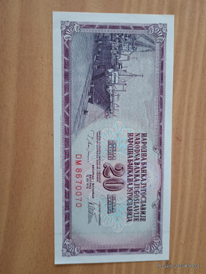 JUGOSLAVIA 20 DINARA 1978