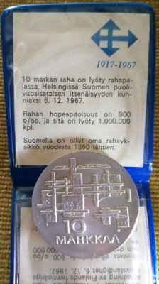 Itsenäisyyden juhlaraha 1967 (1.)