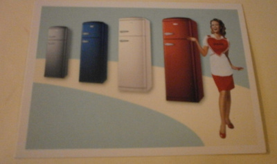 Gorenje, retromainen jääkaappimainospk, MiniMoi 2380, ei p.