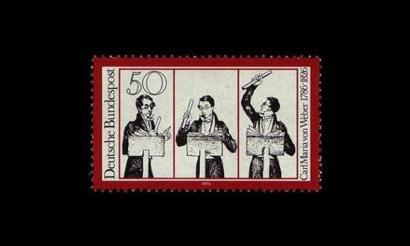 Saksa 894 ** Carl Maria von Weber, säveltäjä (1976)