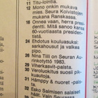 SEURA LEHTI 47 / 1983 42 V. TAKAA SISÄLLYSLUETTELO KUVISSA - pikkukuva 2
