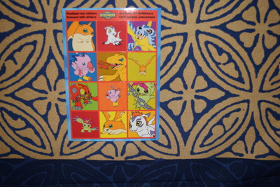 Postikortti Digimon digital monsters tarra digimoneja ilm.3