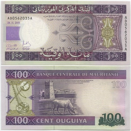 Mauritania 100 Ouguiya v.2015 (P-16b) UNC