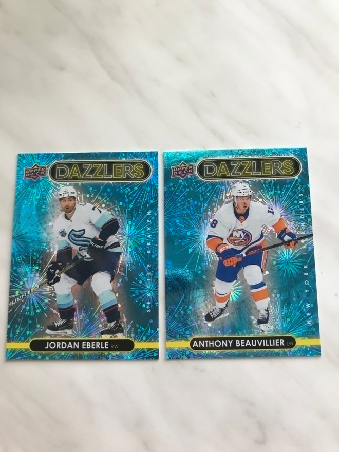 2021-22 Upper Deck Blue Dazzlers kortteja alkaen. 1.50e/kpl
