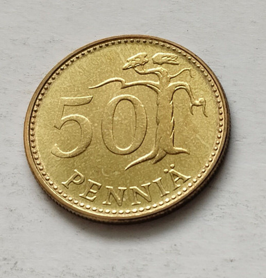 50 penniä, UNC, v. 1983 N