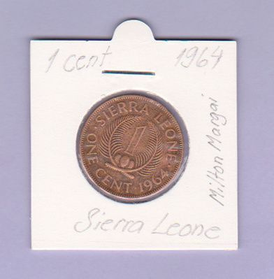 Sierra Leone 1 Cent v.1964 KM#17
