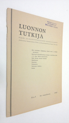 Luonnon tutkija n:o 5/1960