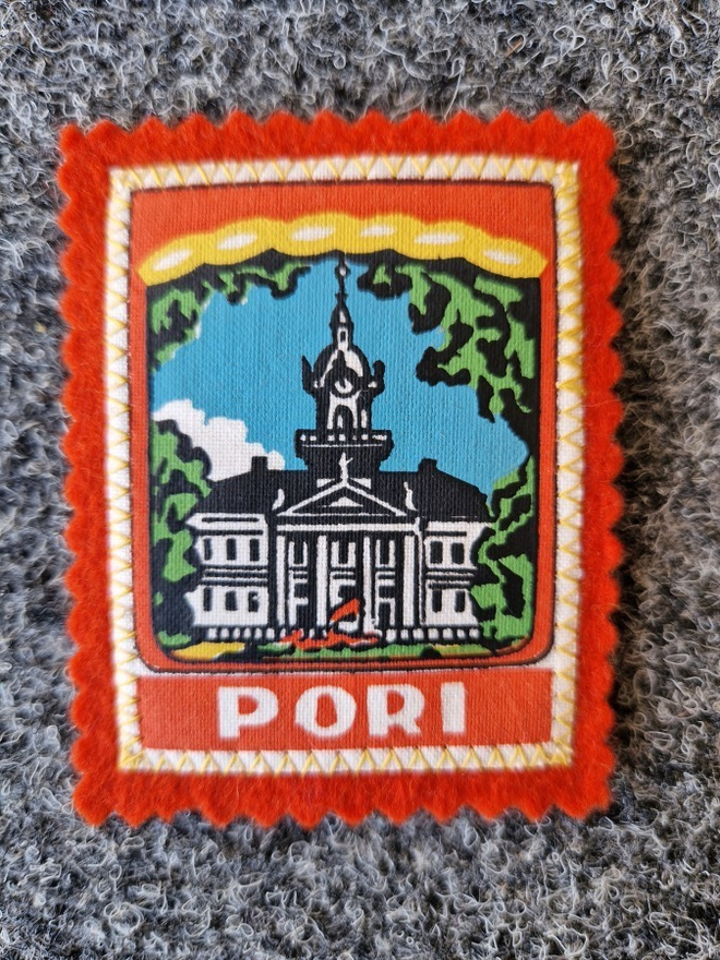 Pori vintage kangasmerkki