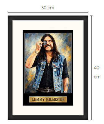 Uusi Lemmy Motörhead art print kehystetty 30 cm x 40 cm