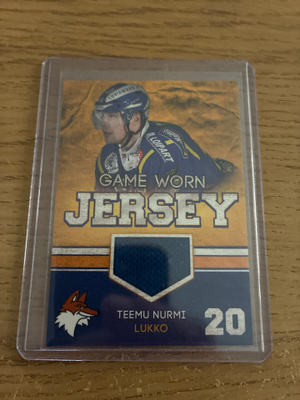 Teemu Nurmi Lukko Tappara gameworn jersey cardset 12-13
