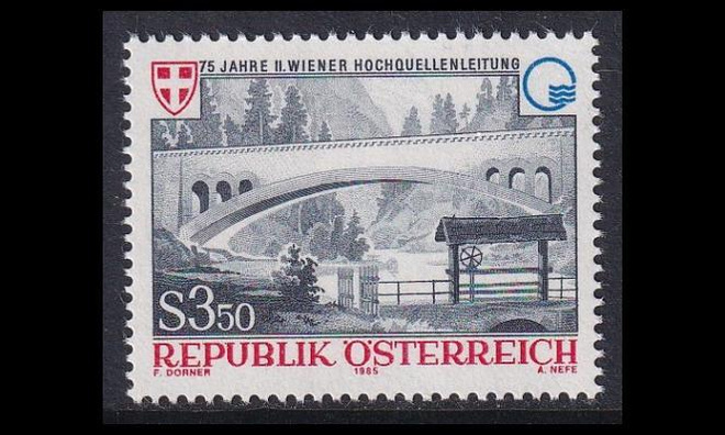 Itävalta 1834 ** Wienin 2. vesijohto 75v (1985)