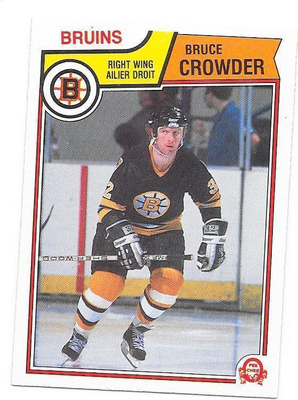 1983-84 OPC #46 Bruce Crowder Boston Bruins