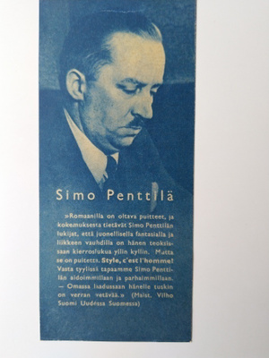 Mainoskirjanmerkki Simo Penttilä Donnia ja konnia Otava