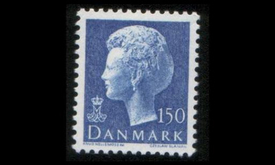 Tanska 658 ** Margrethe 150 öre sininen (1978)