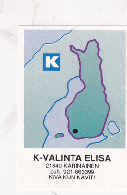 Karinainen, K-Valinta Elisa . kartta    s8/1