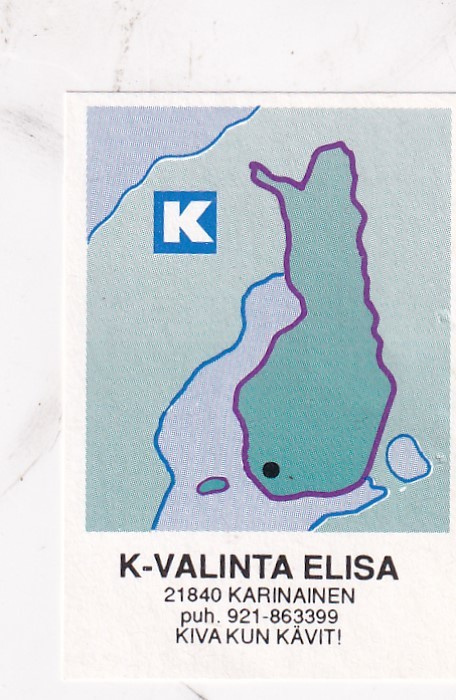 Karinainen, K-Valinta Elisa . kartta    s8/1