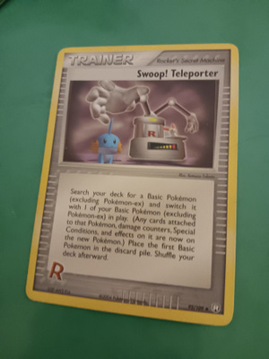 Swoop! Teleporter (TRR 92) EX Team Rocket Pokemon CCG card