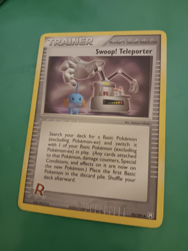 Swoop! Teleporter (TRR 92) EX Team Rocket Pokemon CCG card
