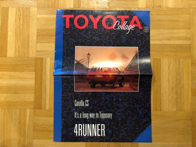 Esite Toyota lehti Collage nro 8 vuodelta 1991