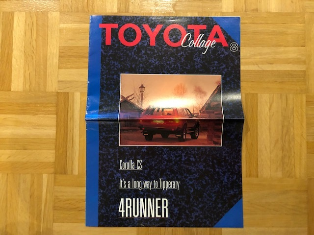 Esite Toyota lehti Collage nro 8 vuodelta 1991