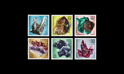 DDR 1737-42 ** Mineraaleja (1972)