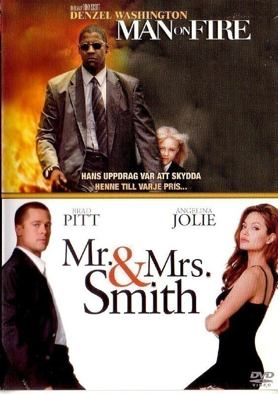 dvd, Koston liekki (Man on Fire) / Mr. & Mrs. Smith - 2DVD [