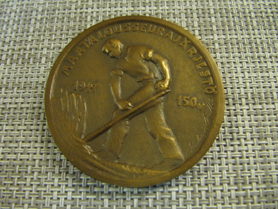 Maatalousseurajärjestö 150 V 1947 mitali /Kalervo Kallio -47