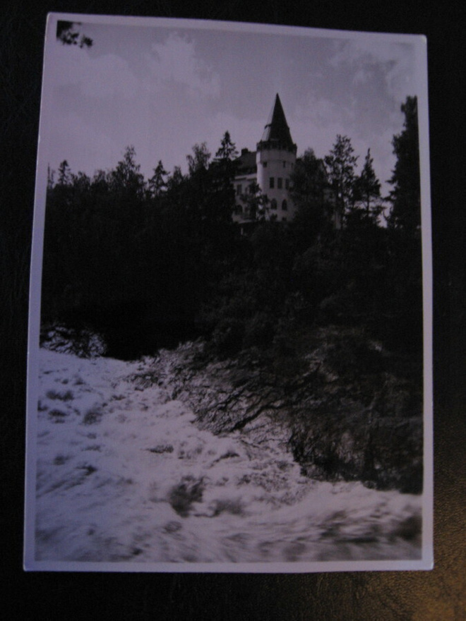 Imatra, koski, hotelli. Kulkematon mustavalkoinen