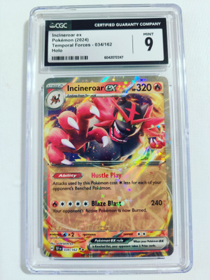 Incineroar ex - Temporal Forces 034/162 Holo CGC 9