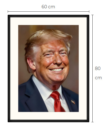 Uusi uniikki Donald Trump art print taulu 60 cm x 80 cm