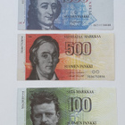 10, 20, 50, 100, 500, 1000 Suomen markan setelit jäljennös - pikkukuva 1