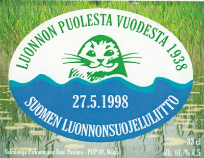 Olutetiketti Suomen Luonnonsuojeluliitto 27.5.1998    c11