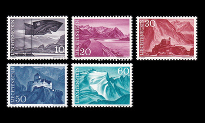 Liechtenstein 381-5 ** Maisemia (1959)