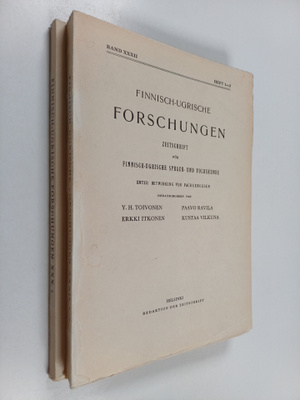 Y. H. Toivonen : Forschungen zeitschrift fur finnisch-ugr...
