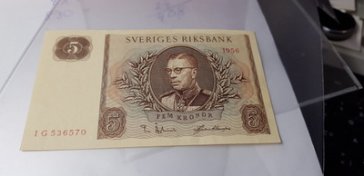 5 kr ruotsi 1956 i g536570 kl 9