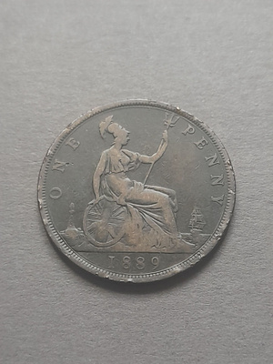 Iso-Britannia one penny 1889