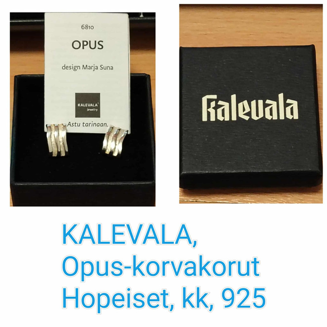 KALEVALA, OPUS-korvakorut, hopeiset