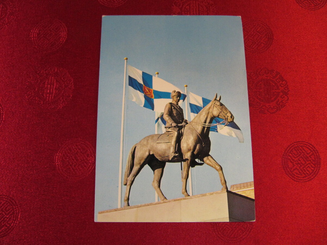 Helsinki, Marsalkka Mannerheim ratsastajapatsas postikortti.