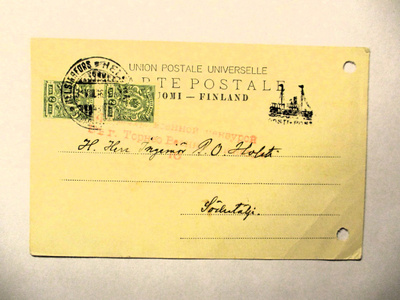 1916 Hki Solvik laivaleima Ruotsiin hyvä Tornion sens.
