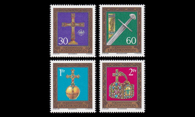 Liechtenstein 625-8 ** Keisarillisia aarteita (1975)
