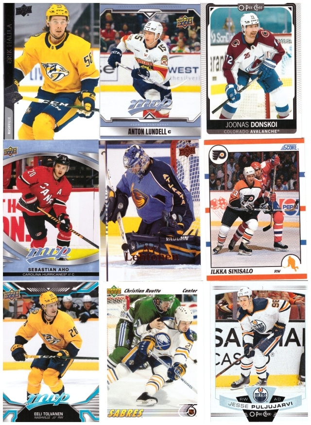 9 x SUOMI NHL mm. HAULA, LUNDELL, DONSKOI......