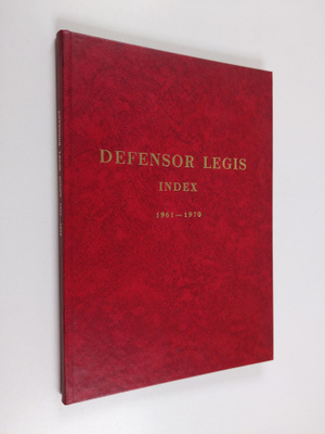 Marjatta (toim.) Seppälä : Defensor legis index 1961-1970