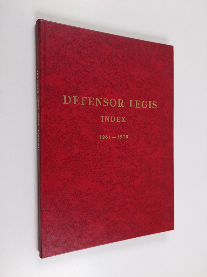 Marjatta (toim.) Seppälä : Defensor legis index 1961-1970