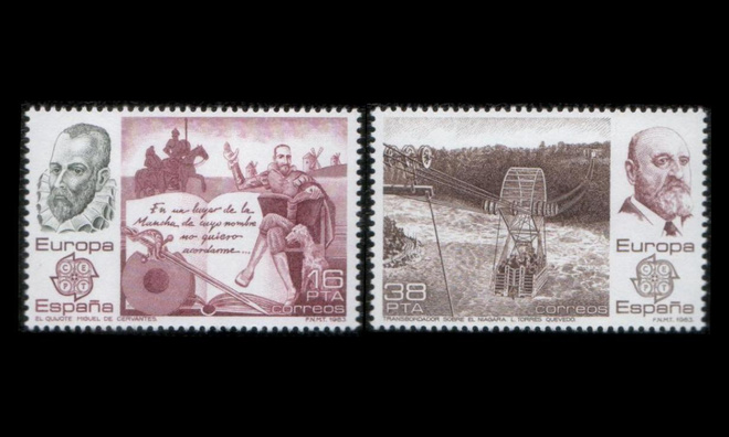 Espanja 2585-6 ** Europa suuret saavutukset (1983)