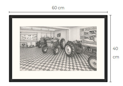 Uusi Ford traktori art print taulu 40 cm x 60 cm